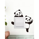 Cartoon Panda Print Switch Sticker