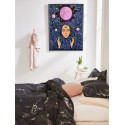 Abstract Figure & Planet Wall Print Without Frame