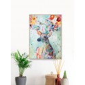 Colorful Elk Wall Art Print Without Frame