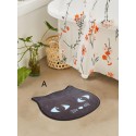 1pc Cartoon Cat Head Shaped Floor Mat