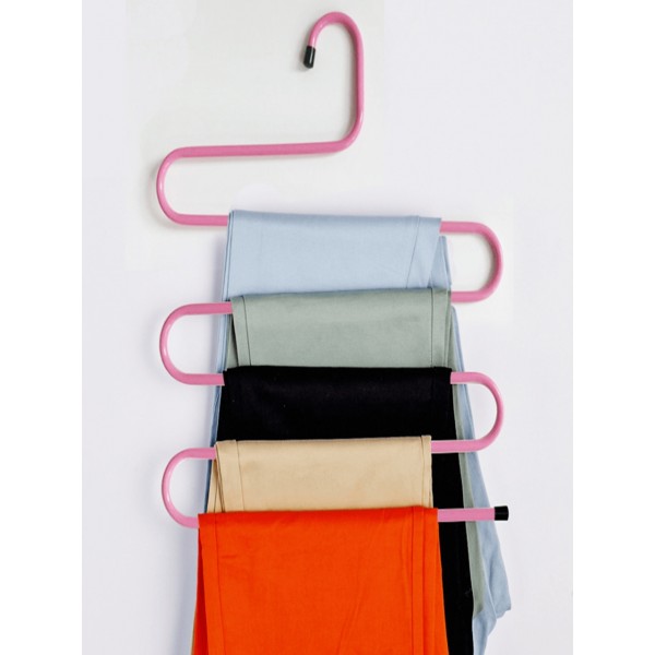 Random Color Multi-layer S Shape Pants Hanger 1pc