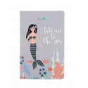 1pc Cartoon Mermaid Print Cover Notebook