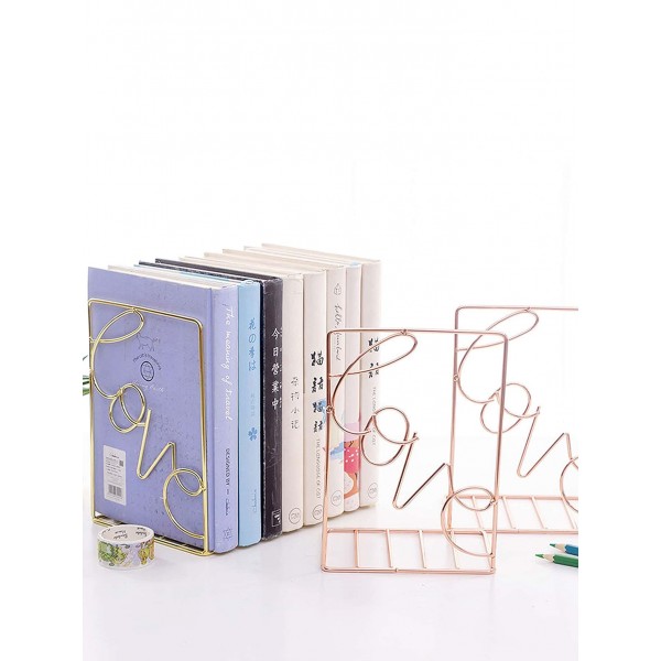 Letter Detail Metal Book End 1pc