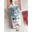 Cartoon Milk Box Shaped Pencil Bag 1pc