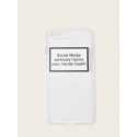 Transparent Slogan Print iPhone Case