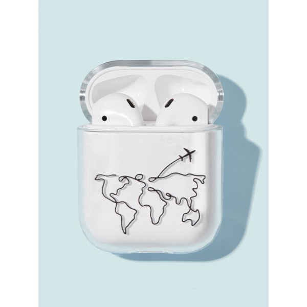 Map Pattern Airpods Box Protector