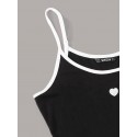 Heart Print Ringer Bodysuit