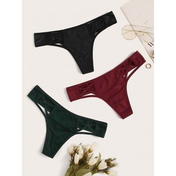 Cut-out Panty Set 3pack