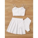 Lace Up Front 3piece Co-ord Tankini Set