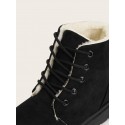 Lace Up Faux Fur Lined Boots
