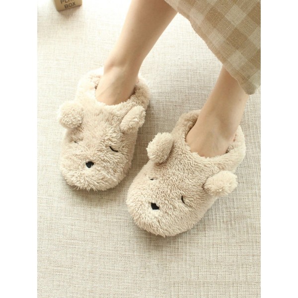 Fluffy Bear Slippers