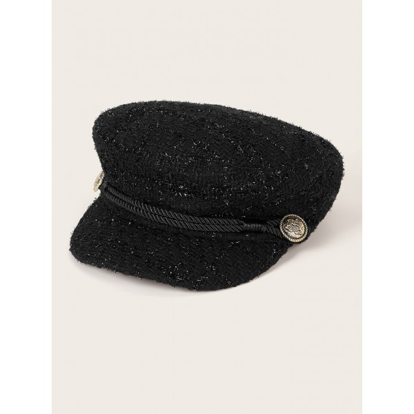 Coin & Band Decor Bakerboy Hat