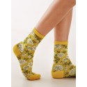 1pair Flower Pattern Socks
