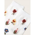 1pair Floral Graphic Socks
