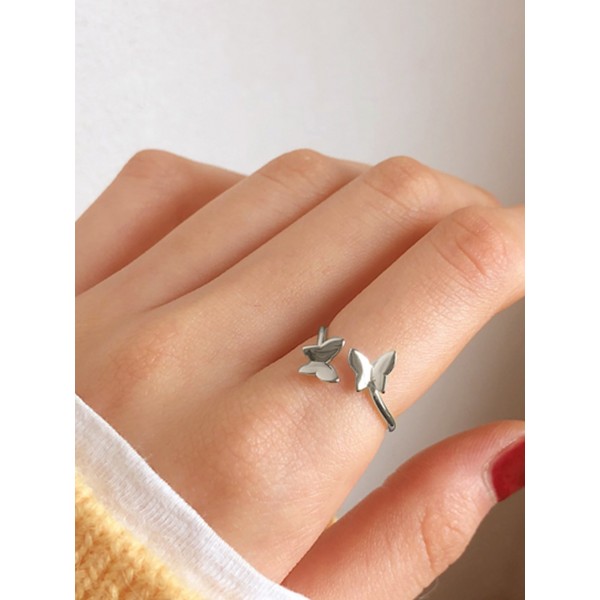 Butterfly Decor Cuff Ring 1pc