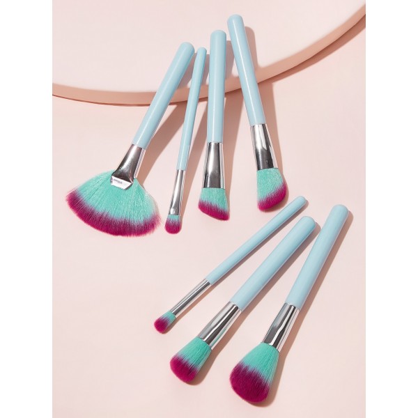 Fan Shaped Makeup Brush Set 7pcs