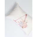 1pc Flower & Letter Graphic Cushion Cover